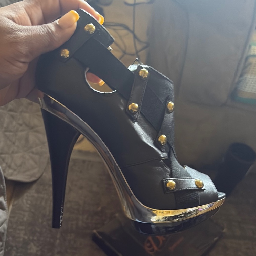 Black High Heel Platform Shoes